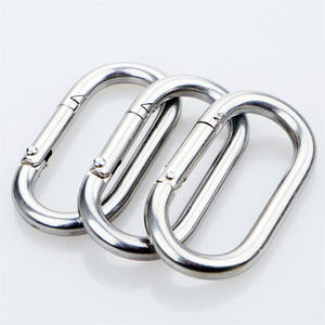 304 <span class=keywords><strong>Carabiner</strong></span> Stainless Steel tugas berat, Tautan cepat bentuk <span class=keywords><strong>Oval</strong></span> kait jepret lurus untuk industri - Product Image 5