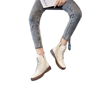 Hot Selling 2024 New Cowhide <b>Boots</b> Flat Casual Short <b>Boots</b> Women - Product Image 4