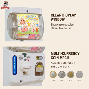Distributore Automatico Meccanico di Capsule a 1/2/3 Livelli Senza Elettricità, Interamente in Metallo con Slot per Monete per Sale Giochi e Parchi Divertimento - Product Image 3