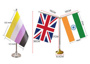 Bandera de escritorio, producto promocional directo de fábrica, 100% poliéster, personalizada, América y <span class=keywords><strong>Costa</strong></span> Rica - Product Image 4