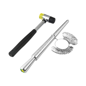 Kim loại nhẫn sizer người đàn ông/phụ nữ đồ trang sức đo lường Kit ngón tay kích thước vòng đo vòng trục gá measurer công cụ - Product Image 1