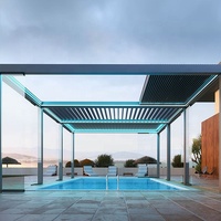 Pergola en métal-persienne en aluminium pergola automatique maison pergola encadrée jardin extérieur bioclimatique 12 M2 personnalisé enduit de poudre