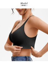 Soutien-gorge sans armatures grande taille, fin, sans couture, à col halter, bonnet complet, décolleté en V profond, doux, respirant, séchage rapide, pour usage quotidien, vente en gros ODM