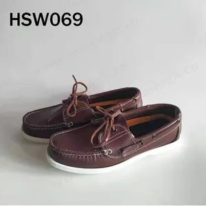 Lxxg — chaussures de conducteur à lacets, chaussures décontractées, en cuir véritable naturel, rouge et marron, pour tous les jours, populaire en égyptien, HSW069