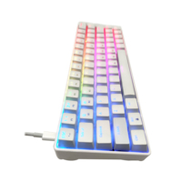 Vente chaude 60% rvb coloré hotswap 61 touches interrupteur bleu mini clavier mécanique de jeu