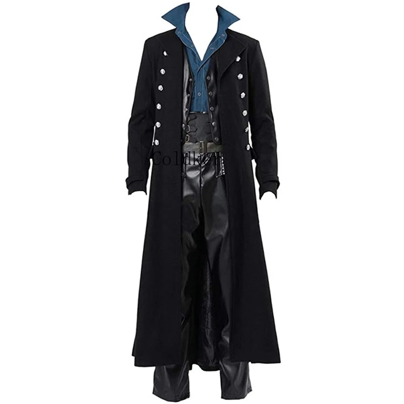 Manteau Médiéval Homme Style Steampunk Vintage - Long, Col Revers, Queue De Pie - Pour Cosplay, Renaissance, Gothique, Carnaval