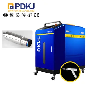 PDKJ Máquina de solda a laser de fibra automática portátil para alimentação de fio, tubo de escape de metal e alumínio de 0.2 mm