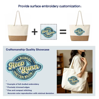 Sac fourre-tout en toile de jute naturelle avec ouverture supérieure, grande capacité pour fournitures artistiques, rouleaux de tissu, idéal pour foires artisanales, ateliers et studios