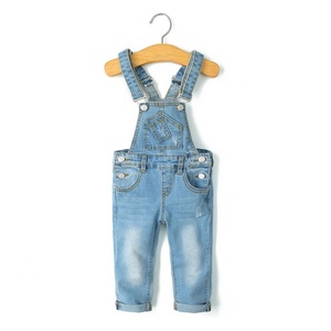 Abbigliamento per bambini di alta qualità tuta Unisex in Denim a figura intera tuta da neonato a gamba dritta per bambini - Product Image 3