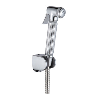 LIRLEE Bidet WC Shattaf en alliage de zinc chromé de haute qualité, à sortie d'eau unique, argenté, économiseur d'eau, avec filtre - Product Image 2