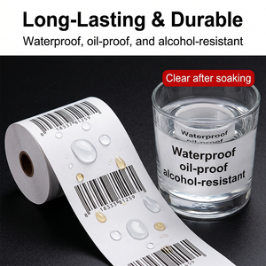 Rotoli di Carta Termica Impermeabile e Resistente per Stampanti, 2 Pollici, <span class=keywords><strong>3</strong></span> Pollici, 80x80mm, 57x40mm, per Registratori di Cassa - Product Image 1