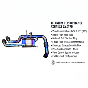 Vortex Premium Blue Titanium <b>Exhaust</b> System for BMW i8 1.5L Turbo 2014-2018 Valvetronic Sound Optimization - Product Image 1