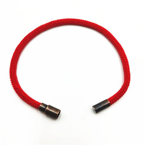 <b>Red</b> Braided Rope <b>Bracelet</b> 4Mm Magnetic Clasp Copper Alloy Jewelry Gift Occasion - Product Image 5