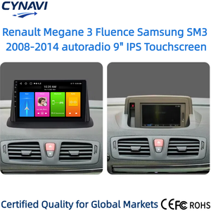Autoradio Android Carplay avec GPS intégré pour Renault <span class=keywords><strong>Megane</strong></span> 3 Fluence pour SM3 2008-2014 Lecteur multimédia Écran tactile Haute résolution - Product Image 2