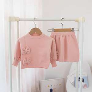 Conjuntos de Ropa de Invierno para Bebés Sunny Baby, Cárdigan y Falda para Niñas Pequeñas, Conjuntos de Ropa para Bebés y Niños - Product Image 1