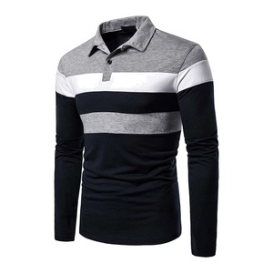 เสื้อโปโลถักแบบสั่งทำพิเศษสำหรับผู้ชาย OEM ODM แขนยาว คอปก รับผลิตแบรนด์ส่วนตัว - Product Image 3