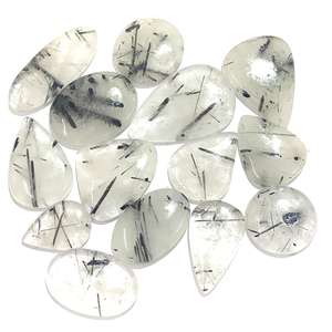 Piedra Preciosa Natural Suelta, Rutilo Negro, Tamaños y Formas Variadas, Precio de Fábrica al por Mayor, Cuarzo Rutilo Negro - Product Image 4