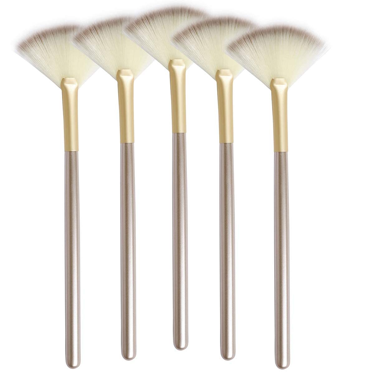 LUMA Manufacturer Oem Custom Logo Face mask Cosmetic Make-Up Mask Fan Brush White Single Facial Makeup Fan Brush For Facial