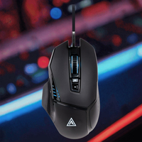 Mouse Gaming RGB Berkabel Kelas Atas Ergonomis untuk Tangan Kanan, Mouse Komputer Optik Esports dengan 8 Tombol Makro yang Dapat Diprogram