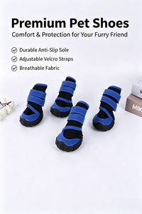 Chaussures imperméables antidérapantes pour <span class=keywords><strong>chien</strong></span>, semelle TPR, bottines ajustables, randonnée en plein air, protection des <span class=keywords><strong>pattes</strong></span> toute saison pour chiens de taille moyenne et grande - Product Image 6