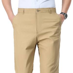 Pantaloni da uomo <span class=keywords><strong>in</strong></span> <span class=keywords><strong>cotone</strong></span> 100% pantaloni Casual a gamba dritta con bottoni Fly Slim Fit Anti-Pilling <span class=keywords><strong>in</strong></span> puro <span class=keywords><strong>cotone</strong></span> - Product Image 5
