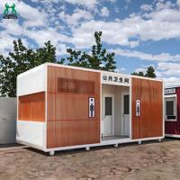 Maison préfabriquée en acier portable, maisons conteneurs contemporaines au design minimaliste moderne, durables et écologiques