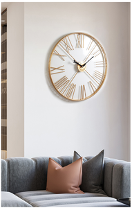 Orologio da Parete Decorativo con Ingranaggi e Numeri Romani, Design Semplice e Creativo, Alta Qualità in Metallo, per Soggiorno - Product Image 6