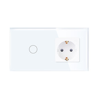 Interrupteur mural tactile et prise intelligents TAWOIA 157MM à double cadre, anti-rayures, normes EU/UK, certifiés CE ROHS