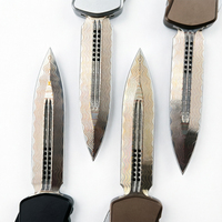 Couteau de poche Hera II Mini D/E Tan Stonewash Standard (1702M-10TA) avec cœur en acier Damas Cuivre, en alliage d'aluminium 7075-T6, DIY OEM