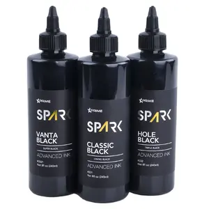 Scintilla all'ingrosso 8 OZ 240 ML pigmento pelle del corpo tatuaggio colore nero temporaneo il miglior inchiostro per <span class=keywords><strong>Tatoo</strong></span> umano - Product Image 1