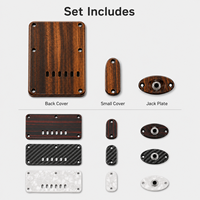 Kit de couvercles décoratifs personnalisés pour guitare OEM en fibre de carbone, bois stratifié, résine G10, tirants de truss rod et plaques de cavité – Fabrication usine