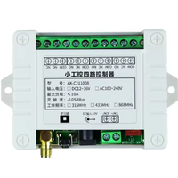 Relais sans fil DC12V DC24V DC36V 10A, interrupteurs de télécommande RF 433MHz 4 canaux, module de télécommande d'apprentissage Century Aoke 10-50m