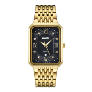 BELLAES 2024 nuevo diseño <span class=keywords><strong>Super</strong></span> Popular reloj cuadrado esfera romana calendario reloj de cuarzo resistente al agua hombres diamante relojes de pulsera de lujo - Product Image 4