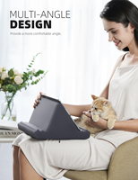 Support de tablette en mousse souple Lamicall PL02, support de lit, coussin de genoux, support multi-angles avec poche latérale pour livres et magazines