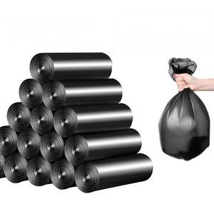 Leasylife plastique jetable petit 5 rouleaux 150 pièces 45*50cm sacs à ordures noirs pour restaurant domestique et hôtel - Product Image 1