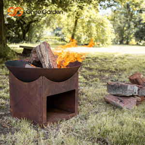 Wholesale Factory Direct Multifunctional Rusty Metal Fire Pit <b>Heater</b> Long-Lasting Wood-Burning Fireplace - Product Image 6
