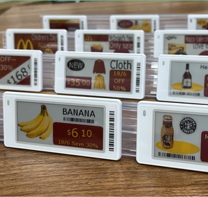 Étiquette de prix électronique pour vêtements avec écran E-Ink extérieur de 2,9 pouces, affichage en quatre couleurs (blanc, noir, rouge, jaune) - Product Image 1