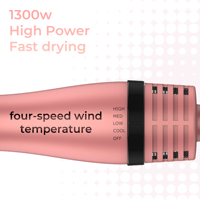 Brosse à air chaud personnalisée 1300W haute puissance Brosse sèche-cheveux ionique 3 en 1 Outils de soin des cheveux pour salon à domicile Brosse à air chaud