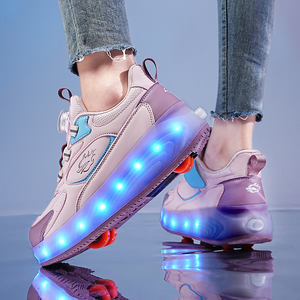 <span class=keywords><strong>Zapatillas</strong></span> de deporte para niños, zapatos de patines de <span class=keywords><strong>ruedas</strong></span> LED <span class=keywords><strong>con</strong></span> rueda iluminada, <span class=keywords><strong>zapatillas</strong></span> de deporte recargables para niñas, niños, regalo para niños - Product Image 3