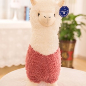Morbido Peluche di Alpaca con Motivo Ricamato, Imbottito in Cotone PP, Giocattolo Animale Carino Multicolore per Bambini, Regalo per il Sonno - Product Image 3