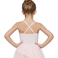 Maillots de Ballet para Niñas Pequeñas, Vestidos con Falda, Camisola de Gasa, Algodón, Spandex, Cintura Elástica, Sin Mangas, para Entrenamiento