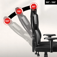 Chaise de jeu LED E-sports haut de gamme entièrement noire en cuir souple et maille, avec rétroéclairage LED RGB, vente en gros à prix abordable