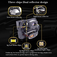 Phare de voiture universel à lentille de projecteur bi-LED 3,0 pouces 5500K/3000K LED, nouveau modèle pour Audi A3/A4/A5, éclairage longue portée 4 mètres