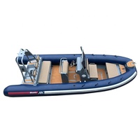 Bateaux pneumatiques de luxe en aluminium Ocean 18ft RHIB560 Orca Hypalon pour la famille