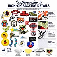 En gros, Patchs brodés thermocollants et à coudre mignons, motifs dessin animé Hibou, Dinosaure, Arc-en-ciel, Étoile, Cœur, Chat