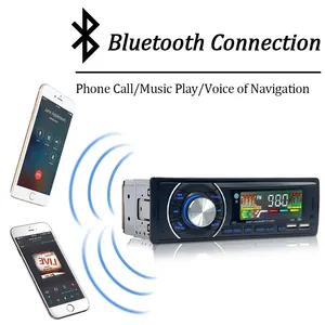 Pemutar MP3 mobil Stereo Bluetooth, Radio Audio mobil 1din, penerima FM 12V, pengisian daya telepon AUX USB kartu TF di dasbor Kit