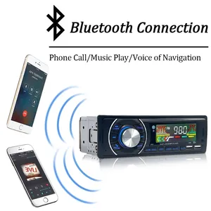 1dinカーオーディオラジオBluetoothステレオMP3プレーヤーFMレシーバー12V電話充電AUXUSBTFカードダッシュキット