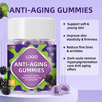 Gummies antioxydantes OEM avec extrait de pépins de raisin et vitamine C sans sucre pour la santé de la peau et le soutien du bien-être
