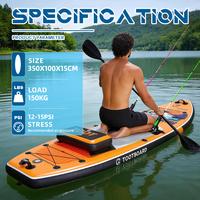 Planche de SUP gonflable extra large pour la pêche avec porte-cannes, planche à pagaie stable pour pêcheurs, capacité de charge élevée
