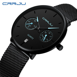 CRRJU 2162 Orologi di Lusso da Uomo in Acciaio Inossidabile Impermeabile Orologio Sportivo al Quarzo con Calendario 12/24 Ore Relogio Masculino - Product Image 3